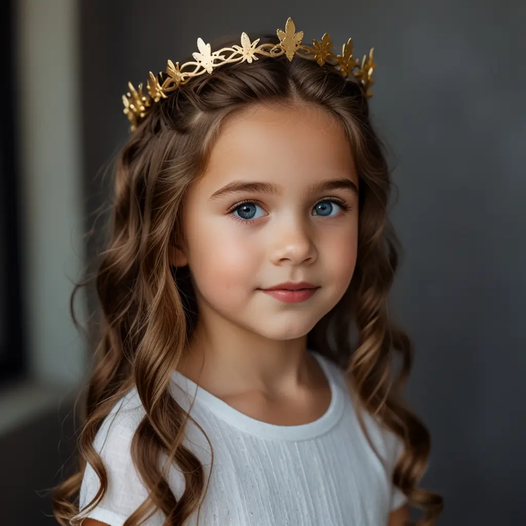 Twisted Crown with Loose Curls