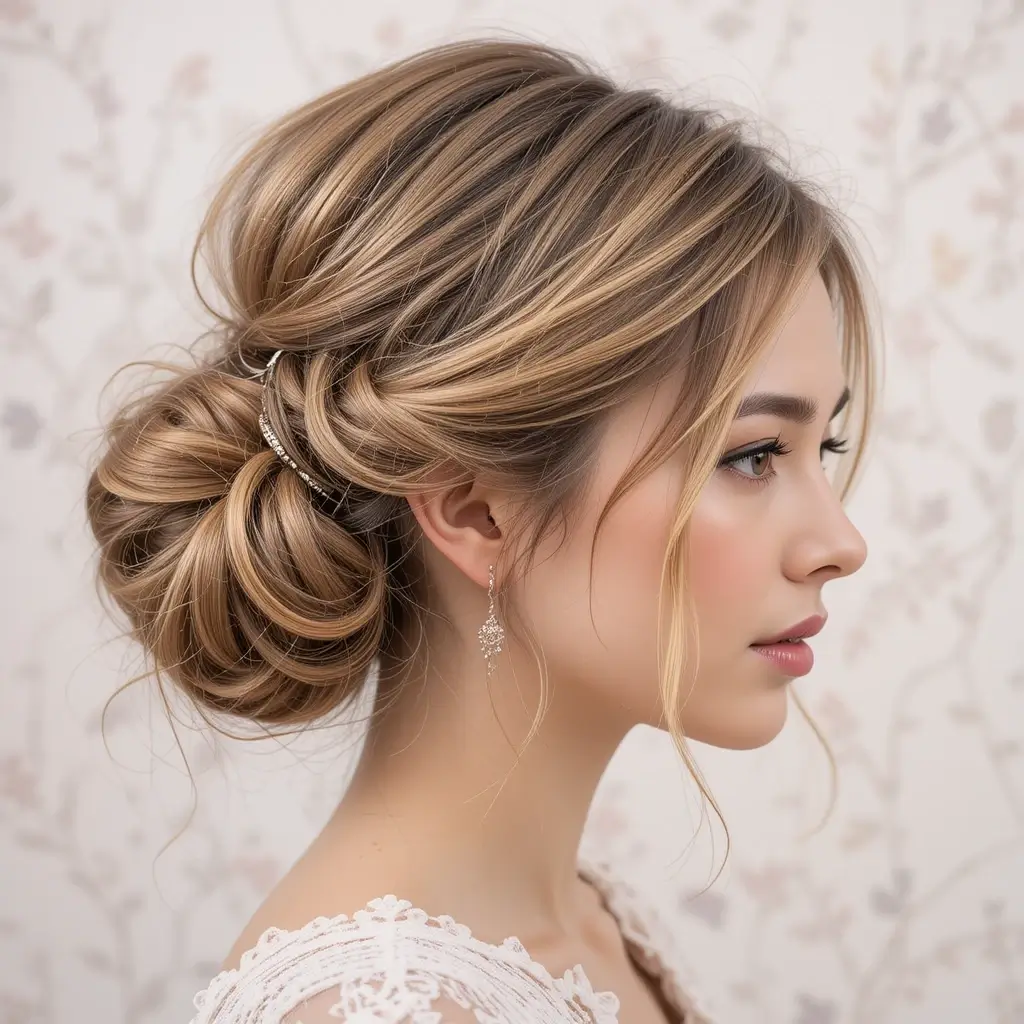 Twisted Half-Up Bun