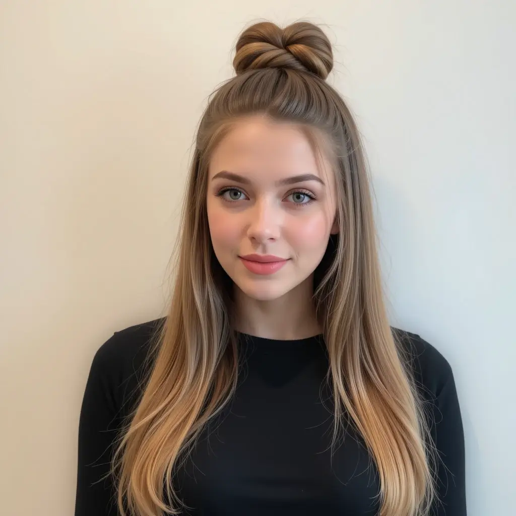 Twisted Half Up Bun
