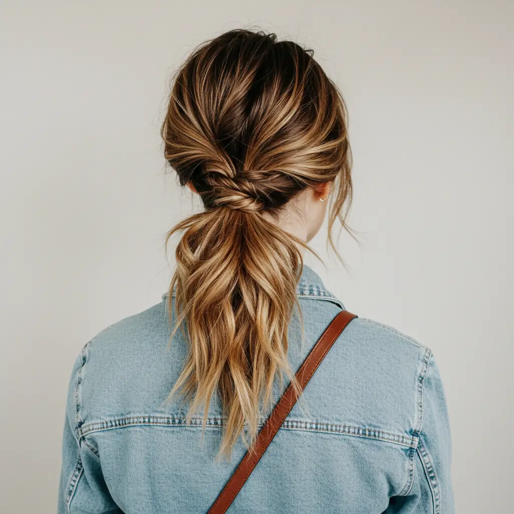 Twisted Half-Up Hairstyle