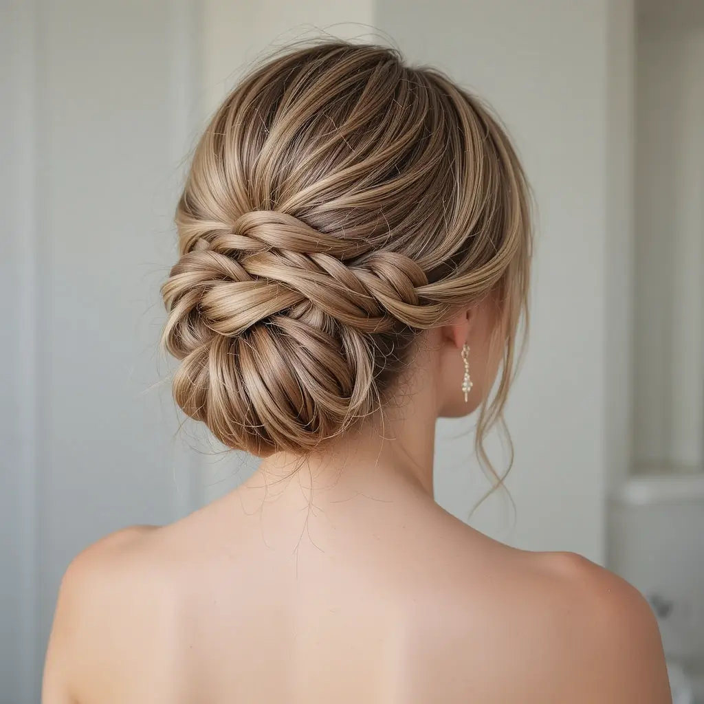 Twisted Rope Braid Bun
