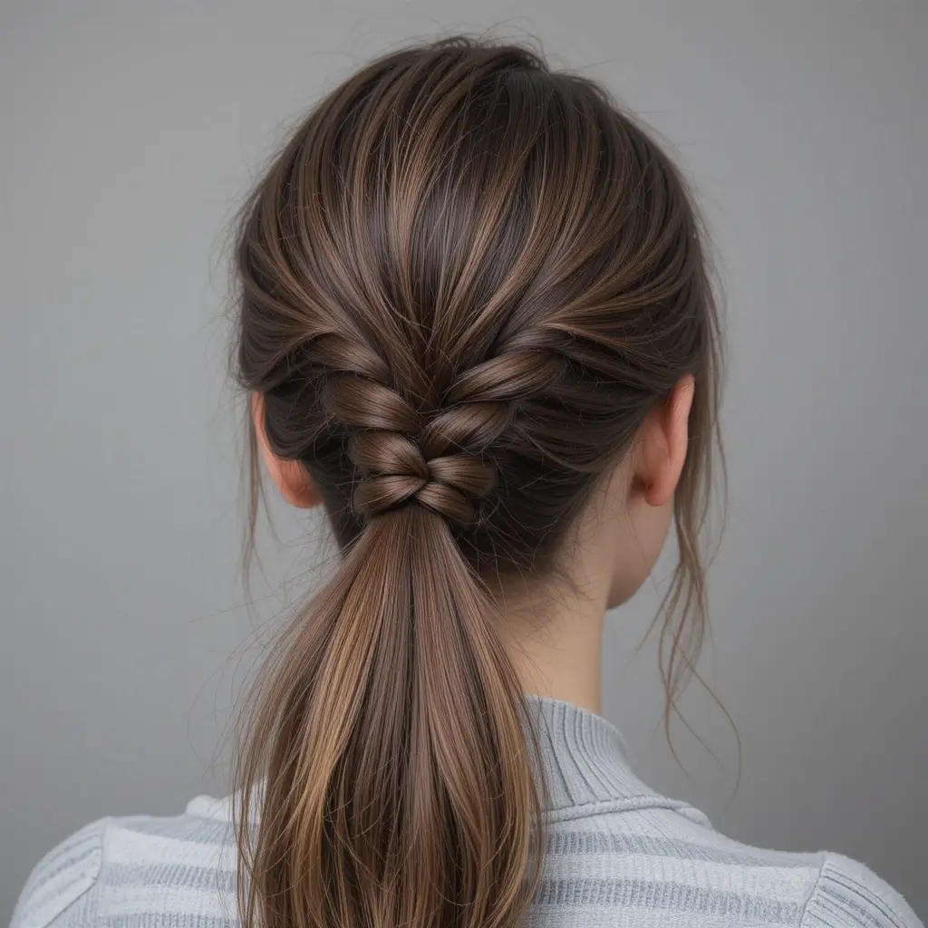 Twisted Rope Braid Ponytail