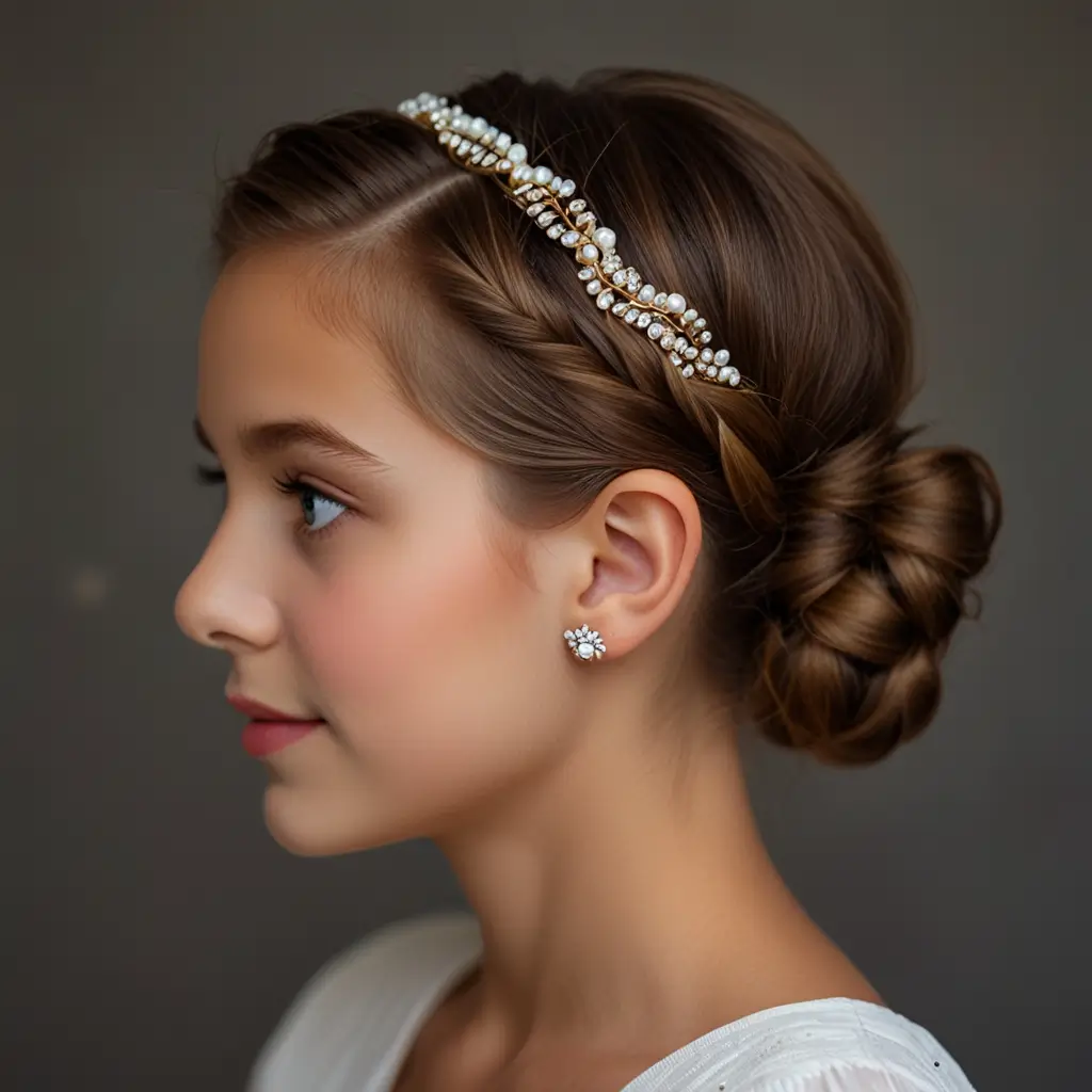 Twisted Side Bun with Decorative Pins