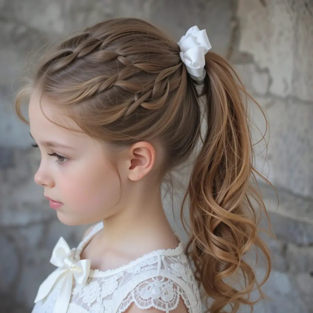 Twisted Side Ponytail with a Bow