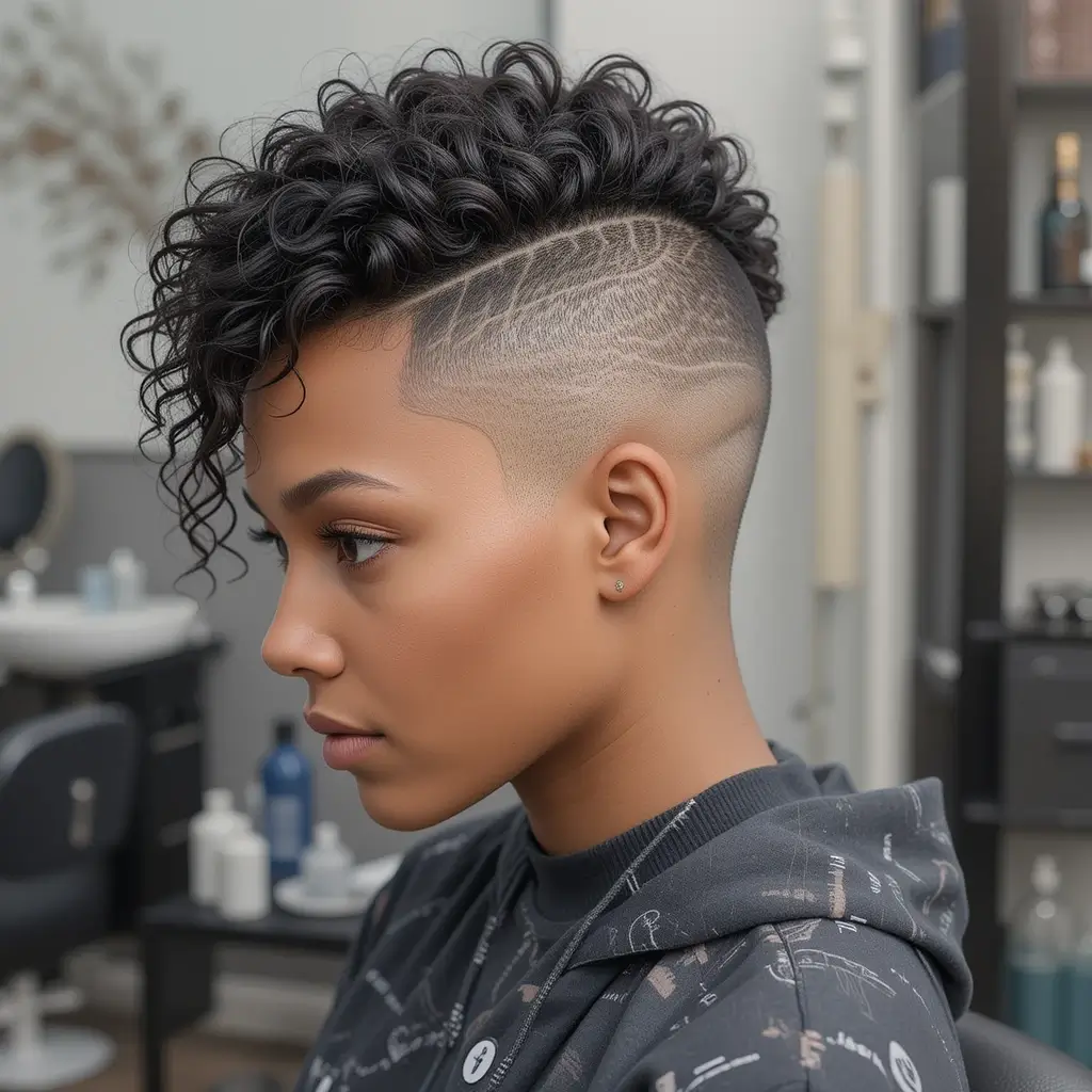 Undercut with Curls