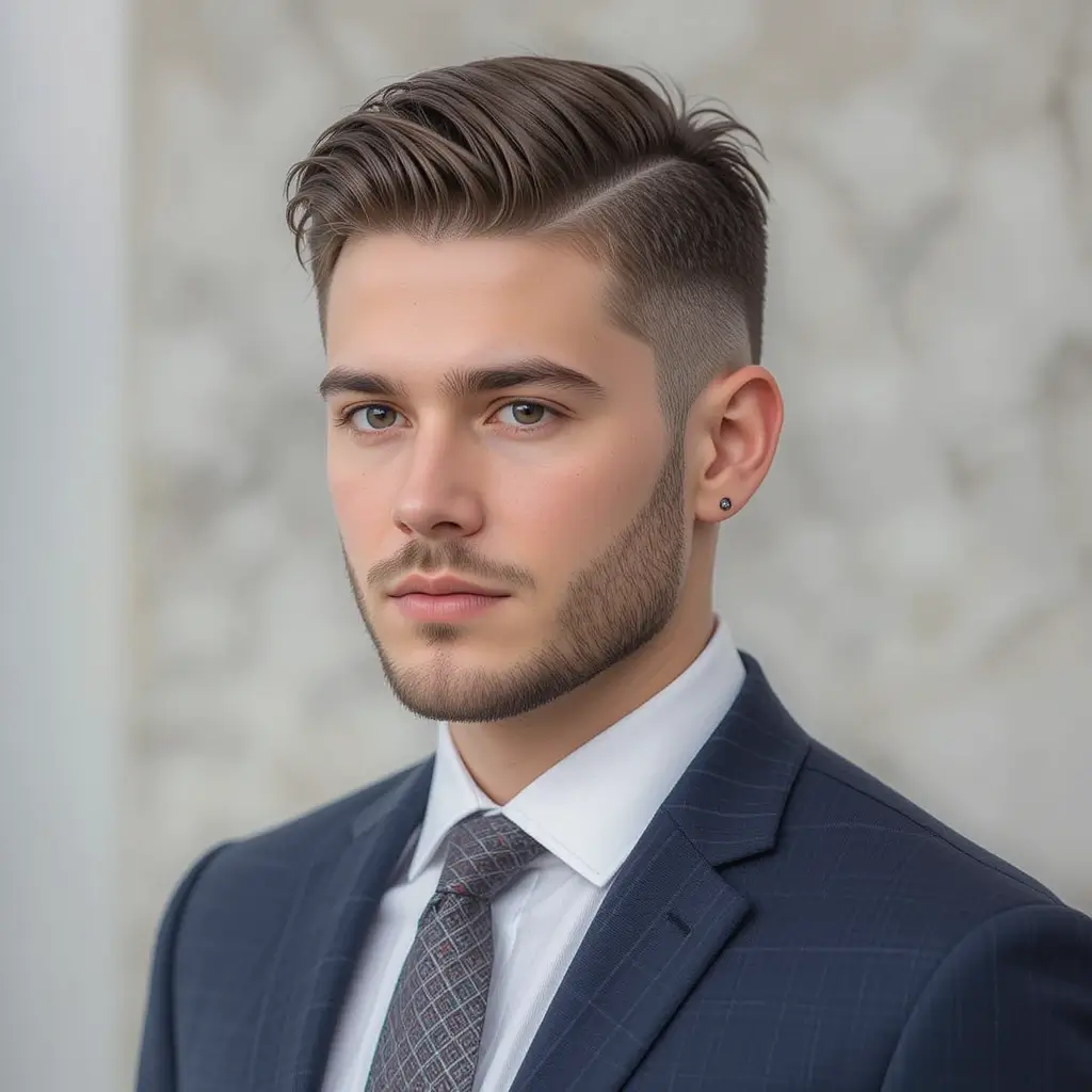 Undercut with Swept Back Hair