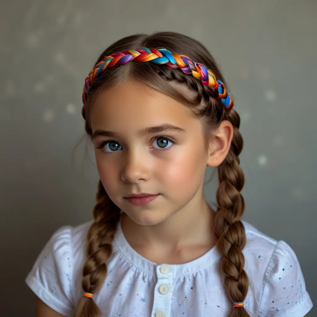 Unicorn Braids with Colourful Elastics