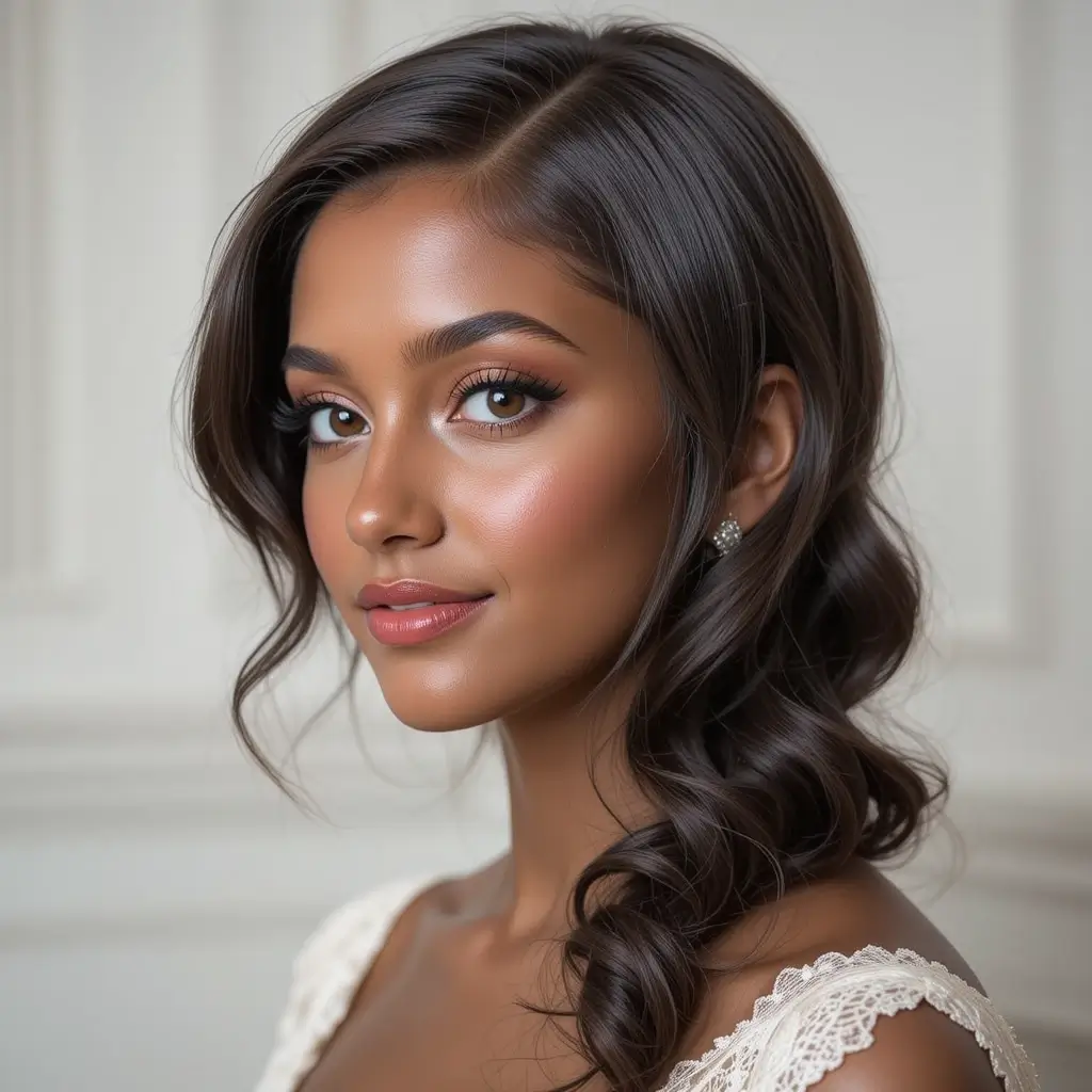 Vintage Finger Waves with Side Part
