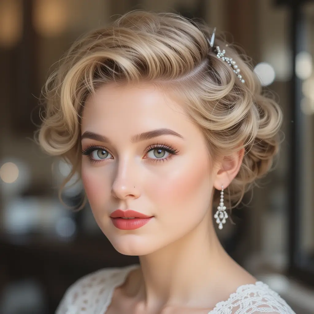 Vintage Pixie with Finger Waves