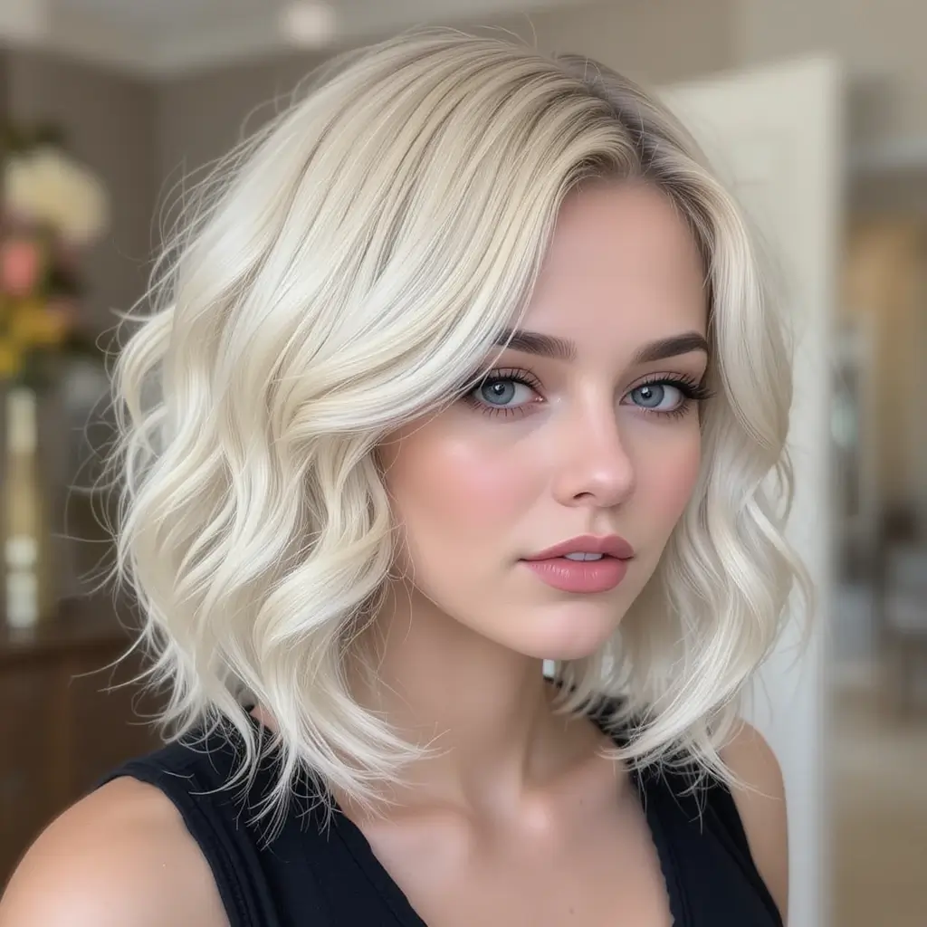 Voluminous Bob with Soft Waves