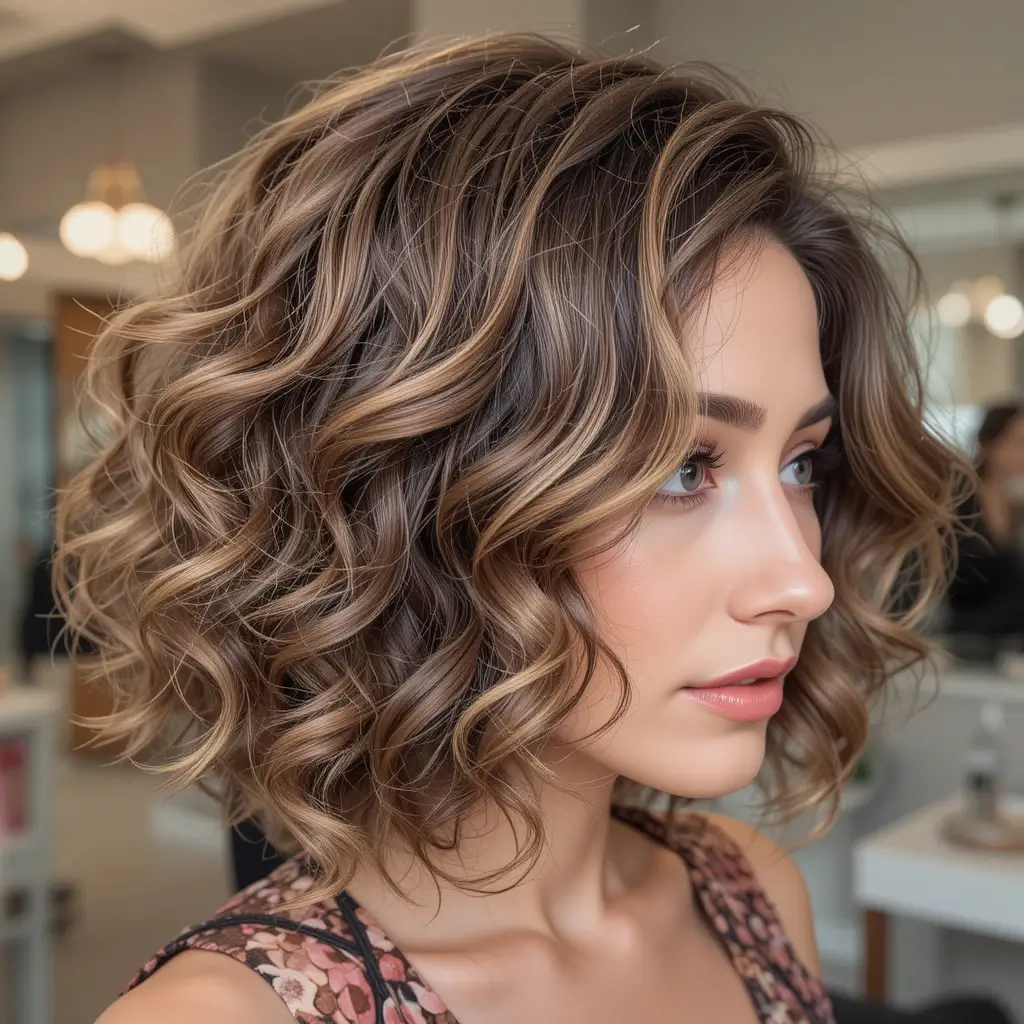 Voluminous Curled Bob