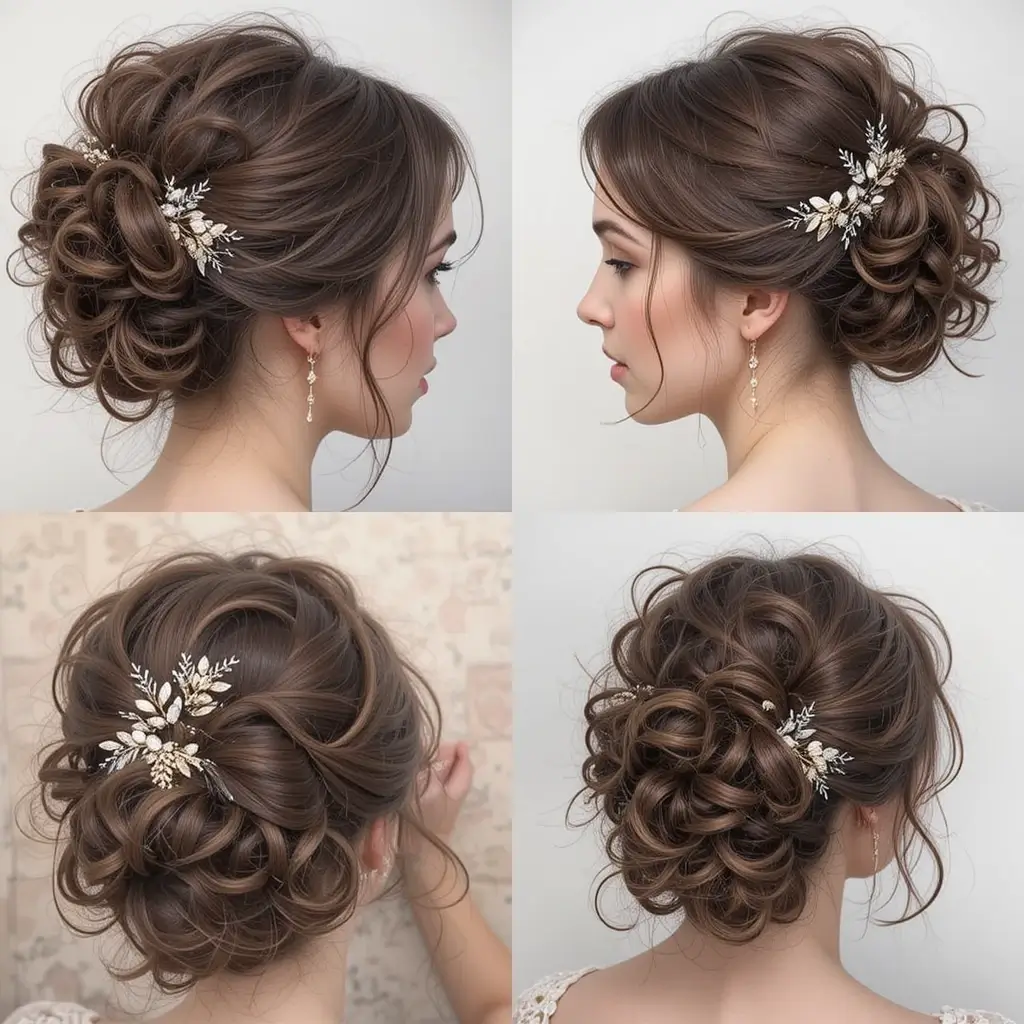 Voluminous Curly Updo
