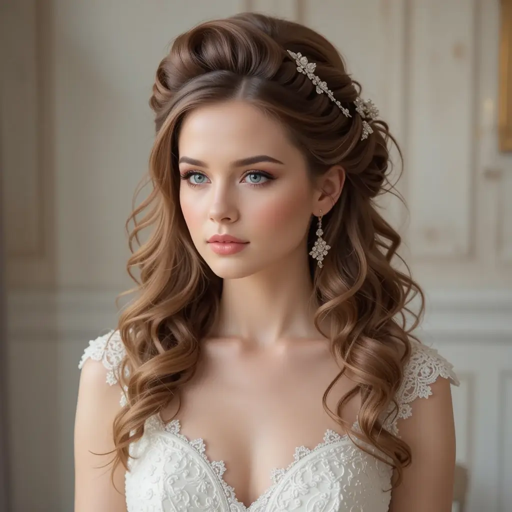 Voluminous Half-Up Bouffant