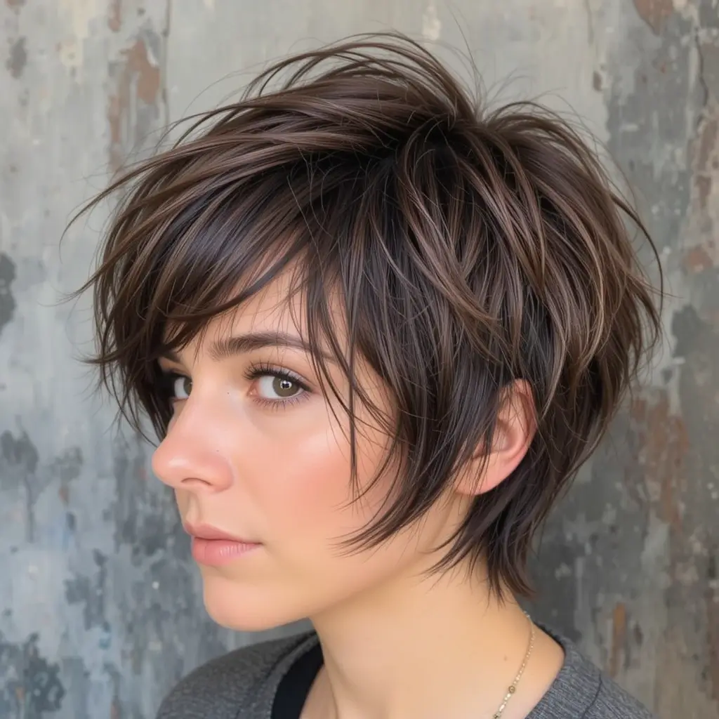Voluminous Shaggy Pixie