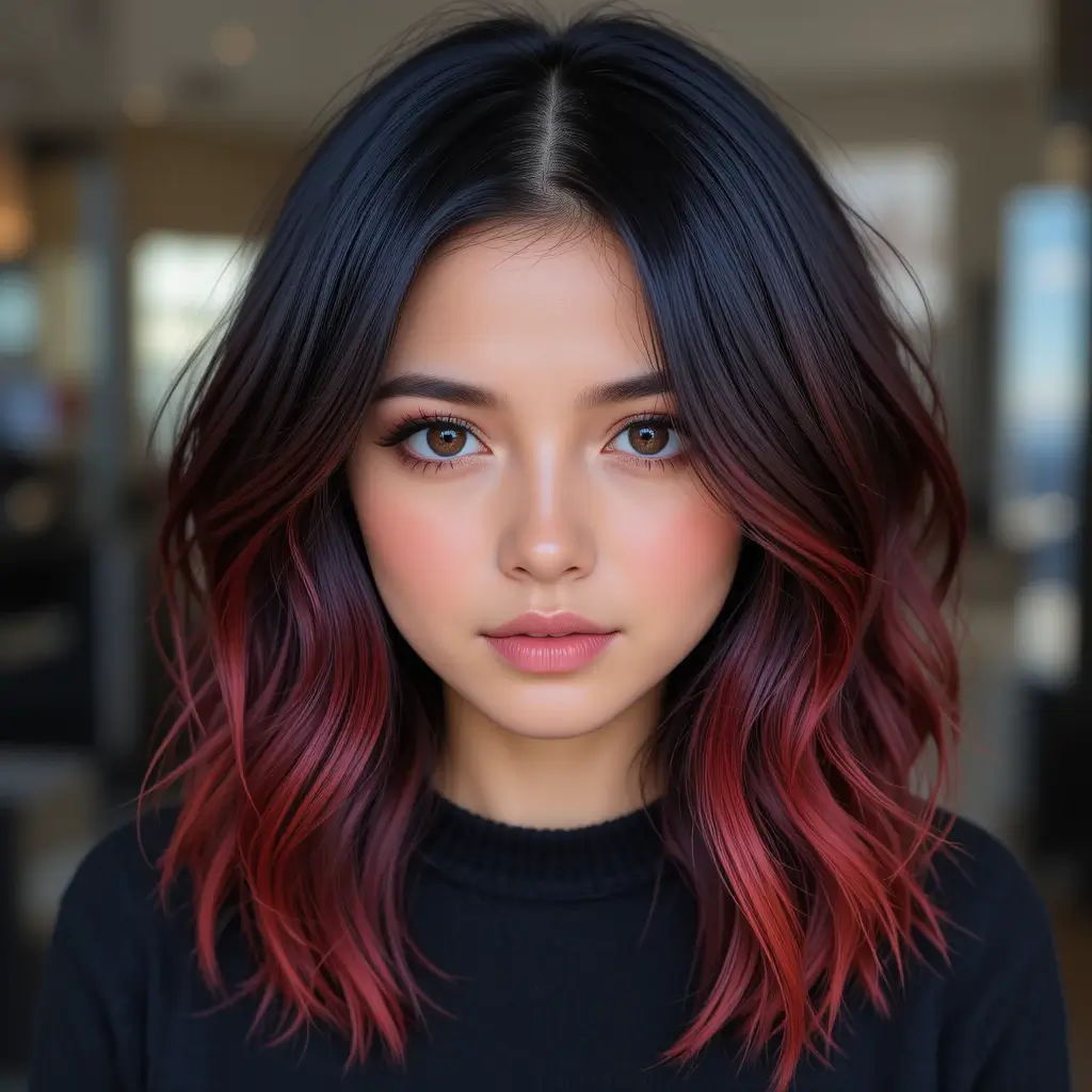 Warm Black with Subtle Red Undertones