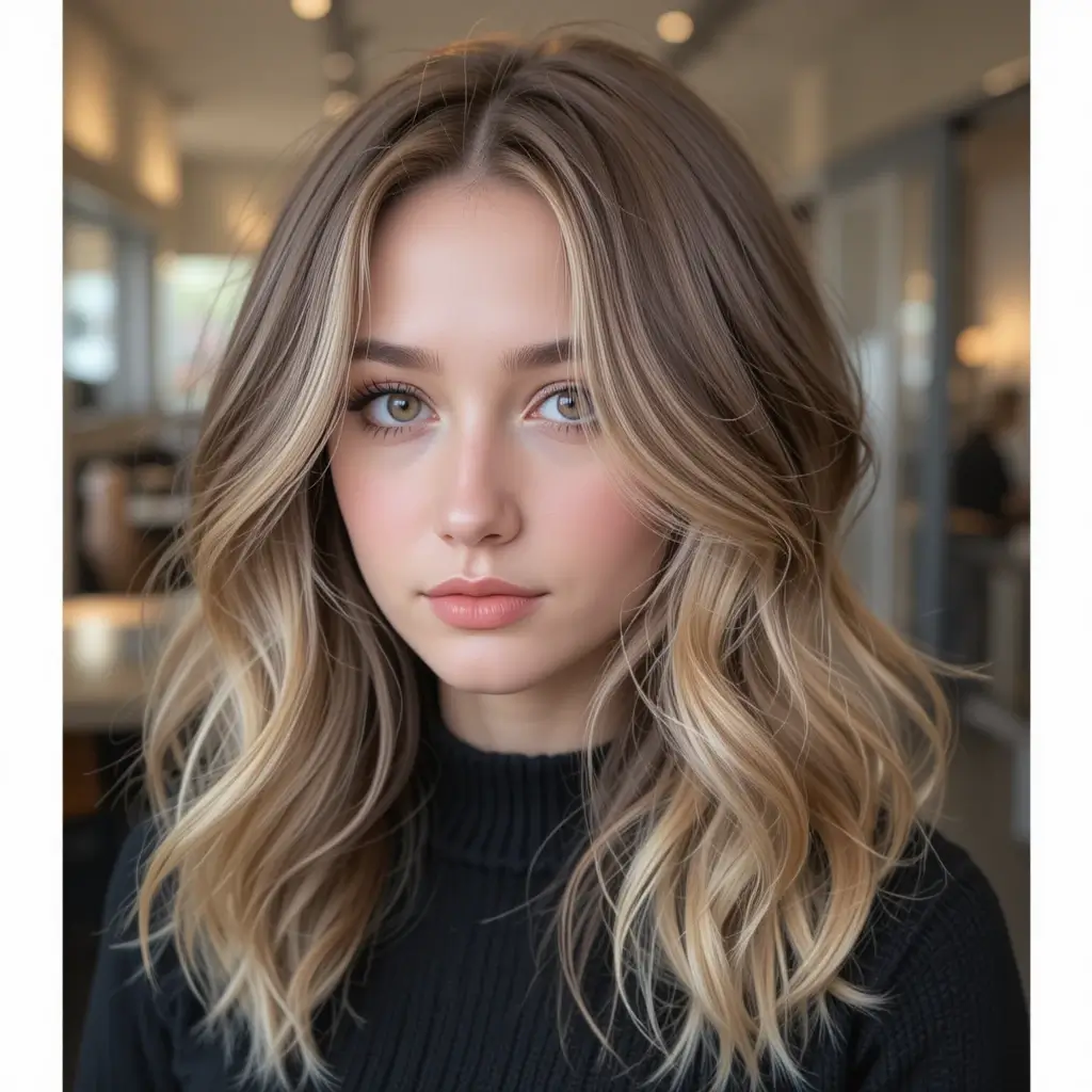 Warm Blonde Face-Framing Highlights