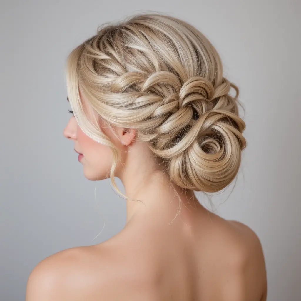 Waterfall Braid Updo