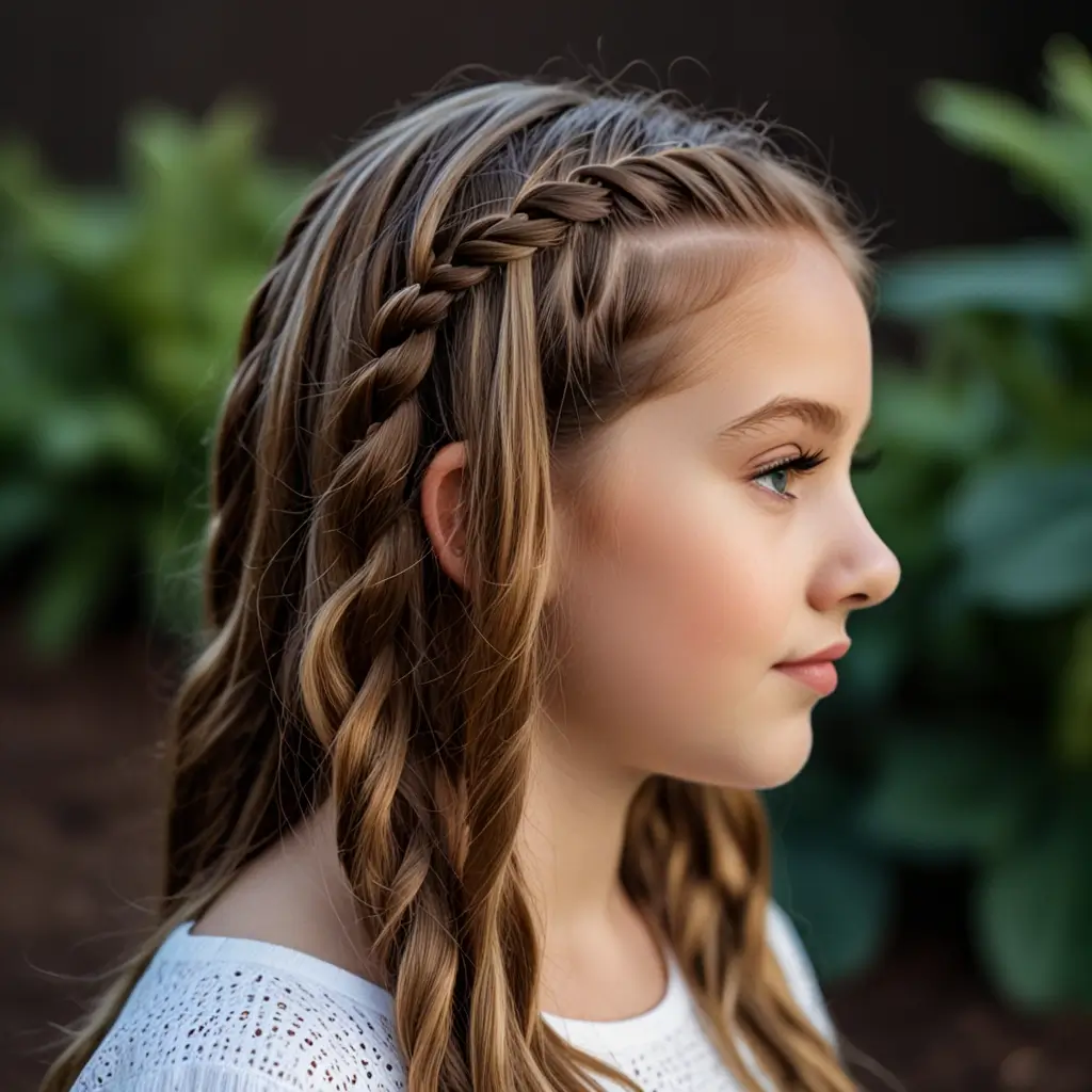 Waterfall Braid with Waves