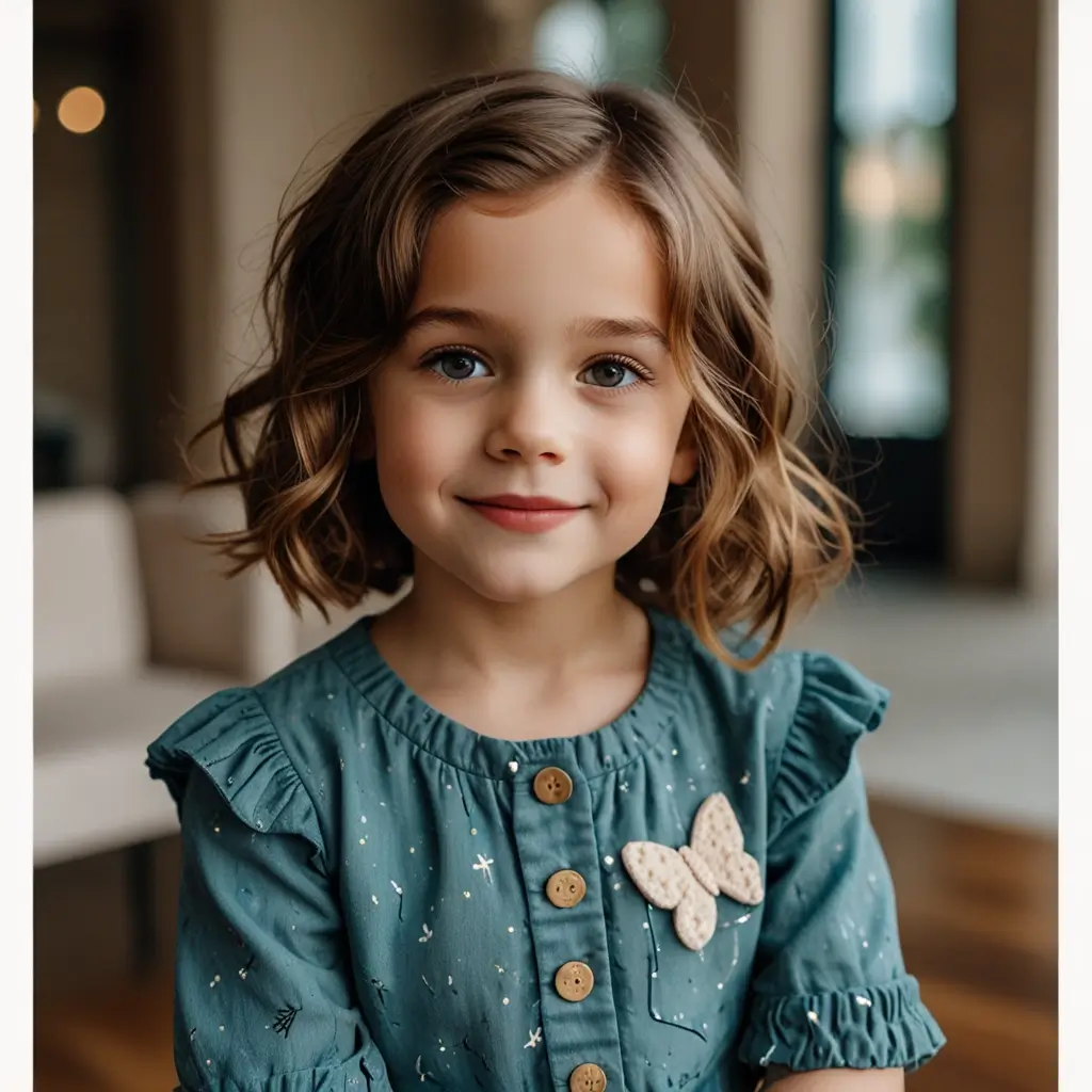 Wavy Bob with a Side Clip