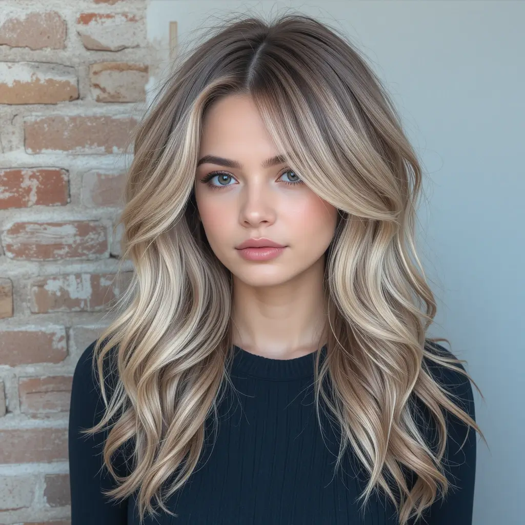 Wheat Blonde with Espresso Brown Lowlights