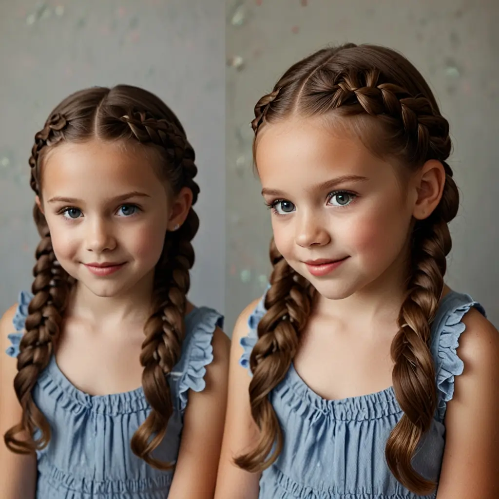 Zig-Zag Parting with Bubble Braids