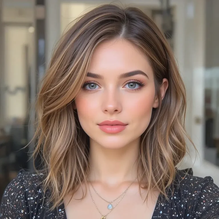 medium length hairstyles for round face