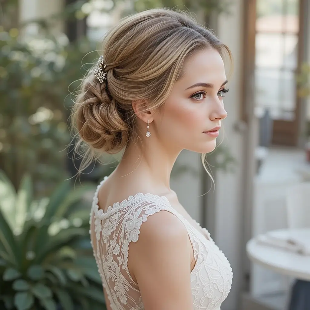 wedding hairstyles for a line dress