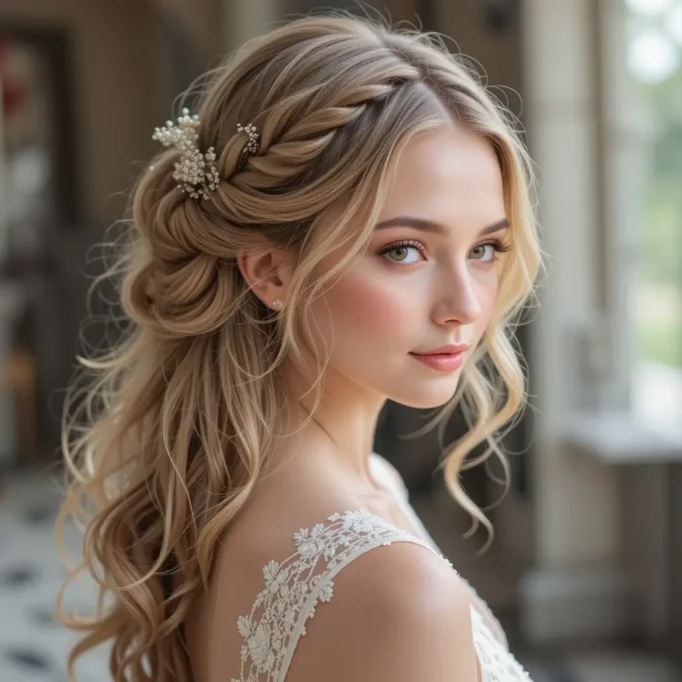 wedding hairstyles for bride half up