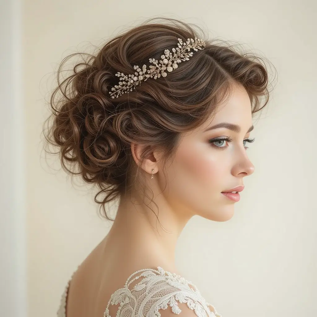 wedding hairstyles for curly hair short