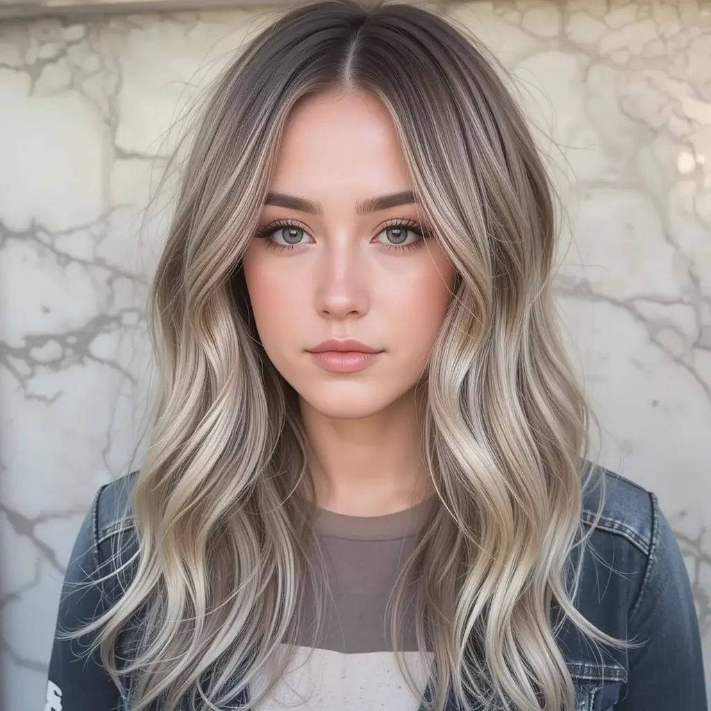 Ash Blonde Meets Light Brown Blend
