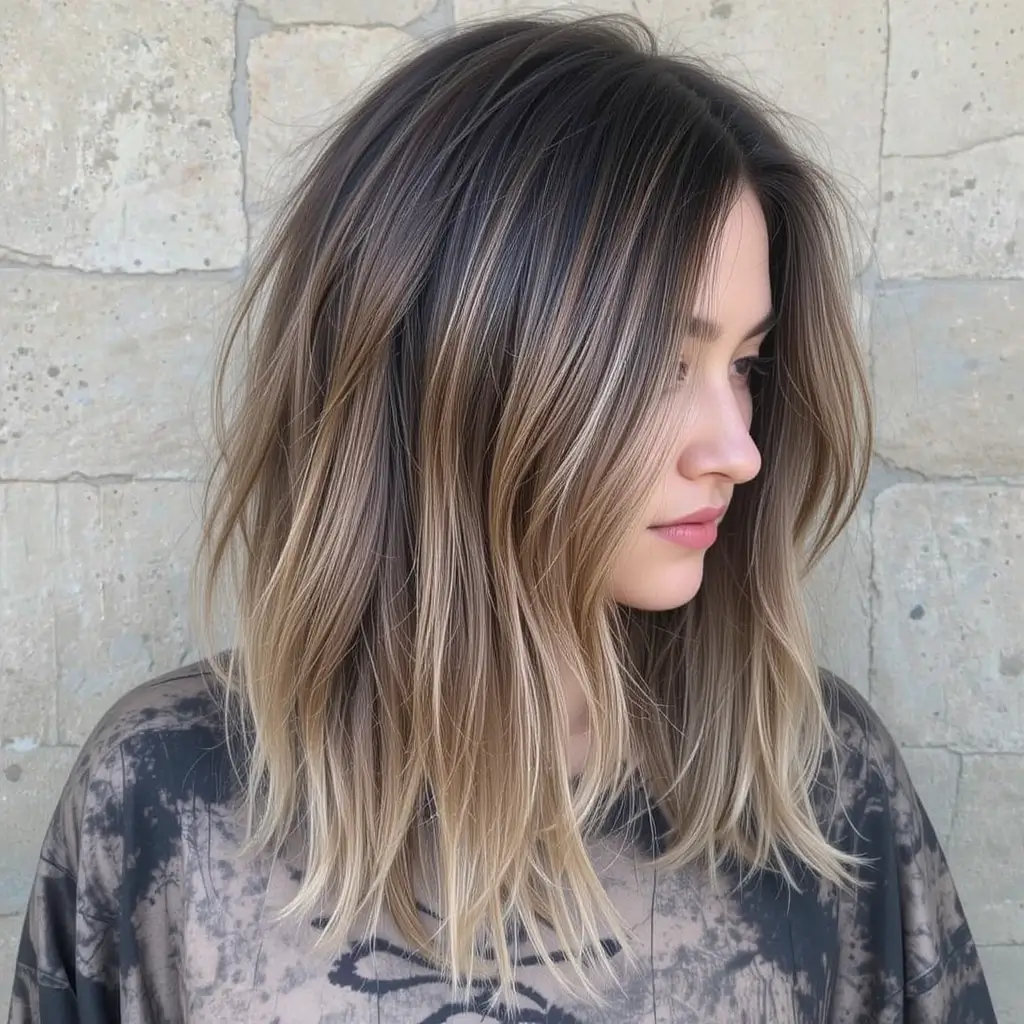 Ashy Light Brown Ombre