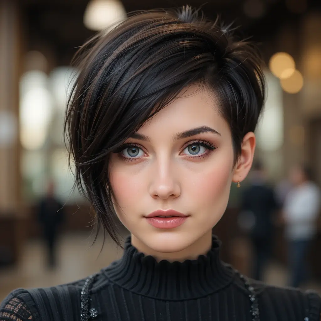 Asymmetrical Pixie Cut