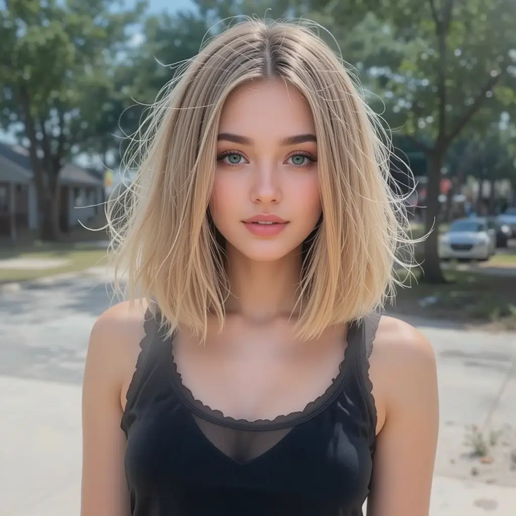 Blunt Cut Medium Length