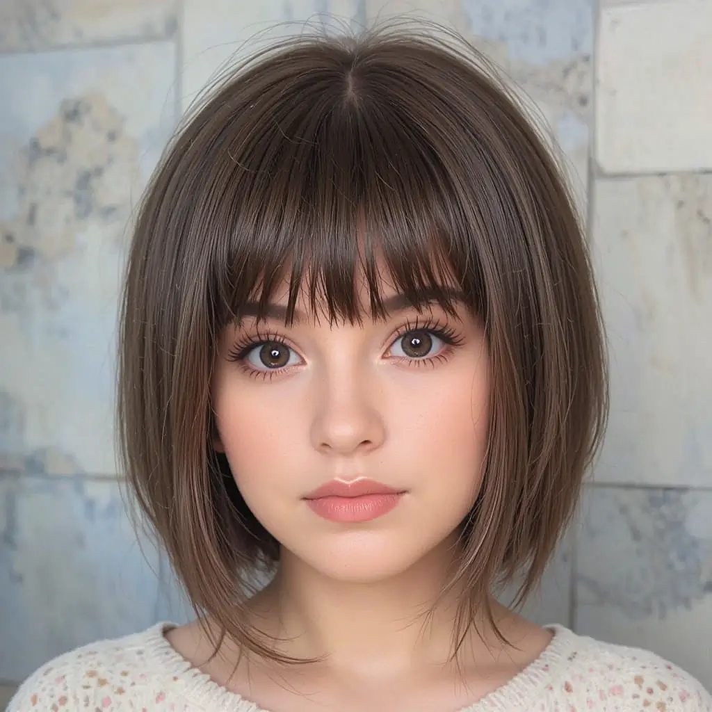 Blunt Shoulder Cut with Soft Texture