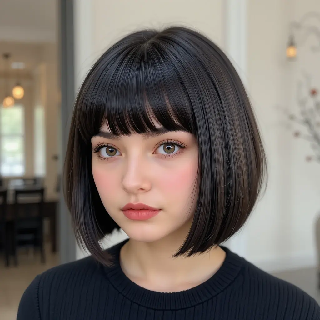 Bob with Blunt Bangs