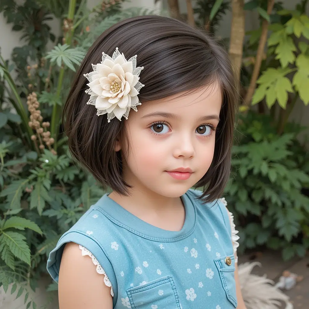 Bob with Flower Clip