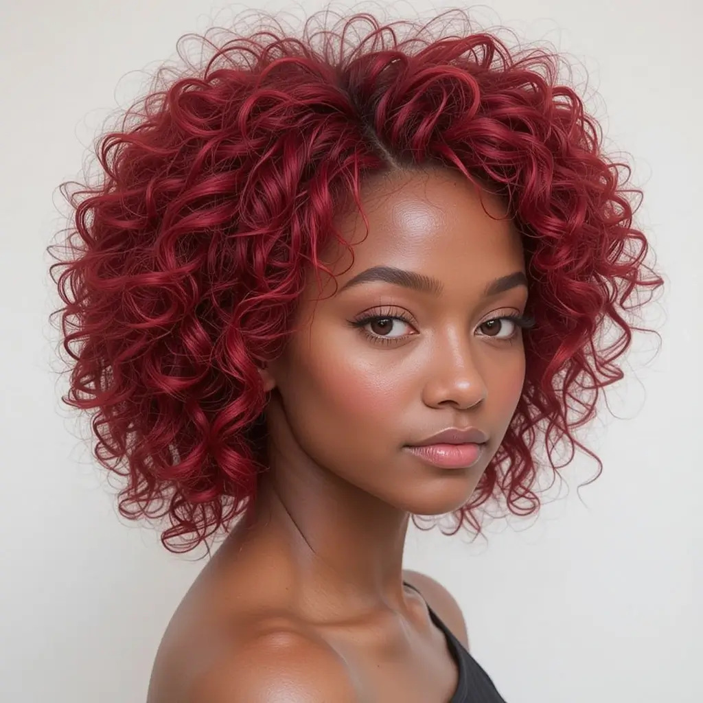 Bold Ruby Red Curls