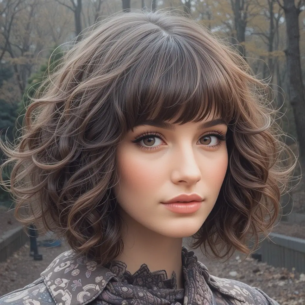 Bowl-Inspired Mod Cut with Curls