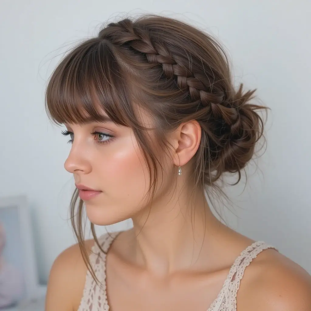 Braided Bang Pull-Back
