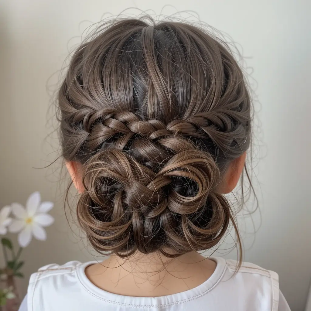 Braided Bun with Curls