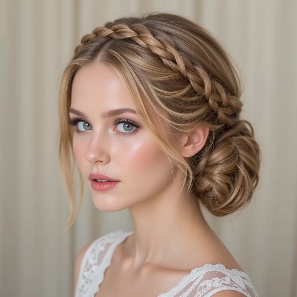 Braided Crown Updo