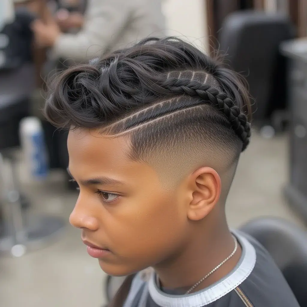  Braided Crown with Fade