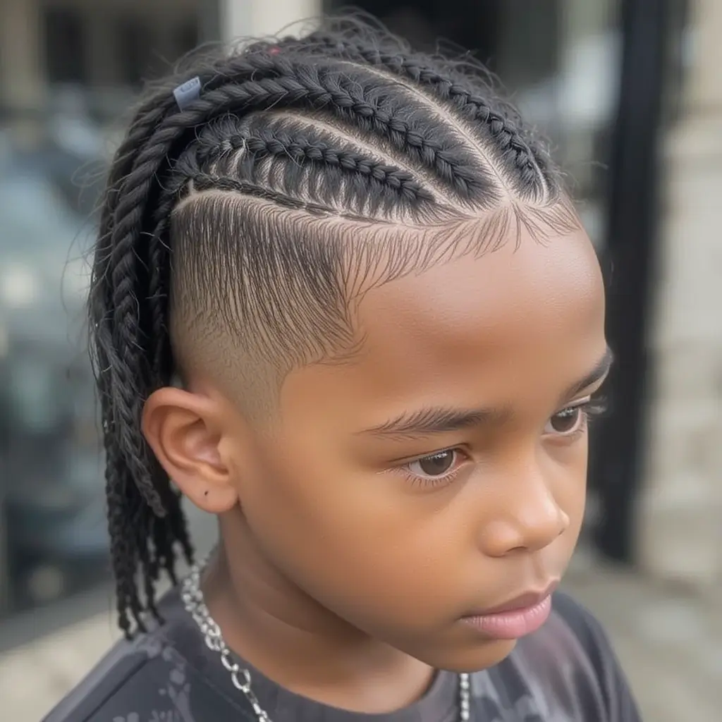 Braided Top with Shaved Sides