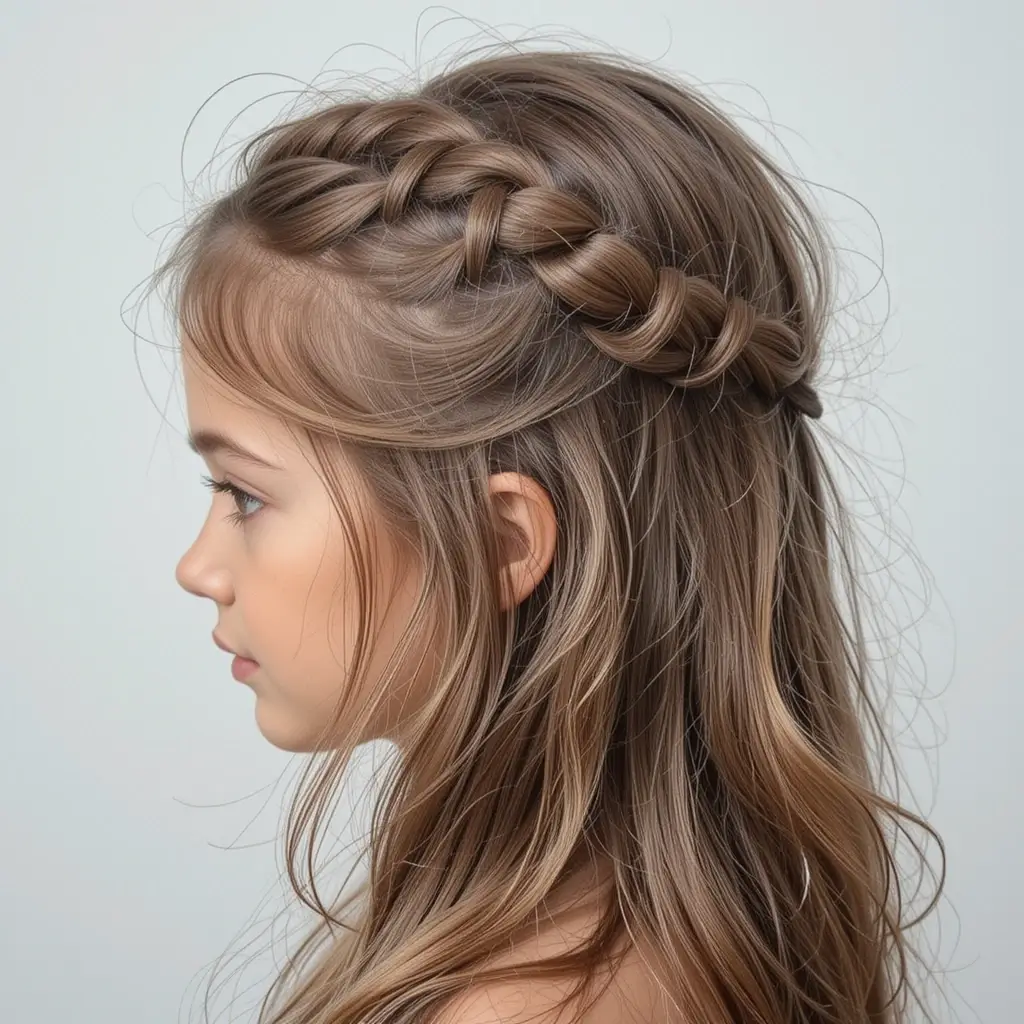 Bubble Braid Half-Up Hairstyle