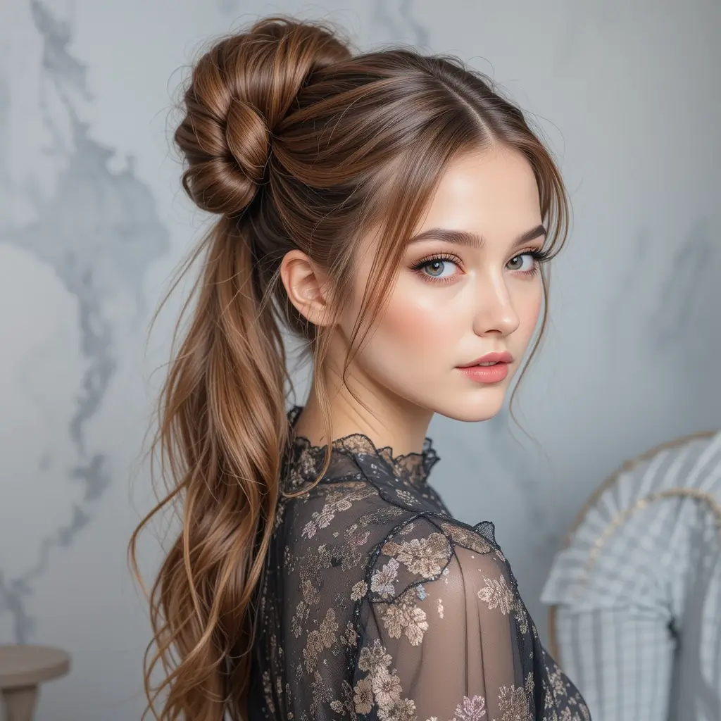 Bubble Ponytail Updo