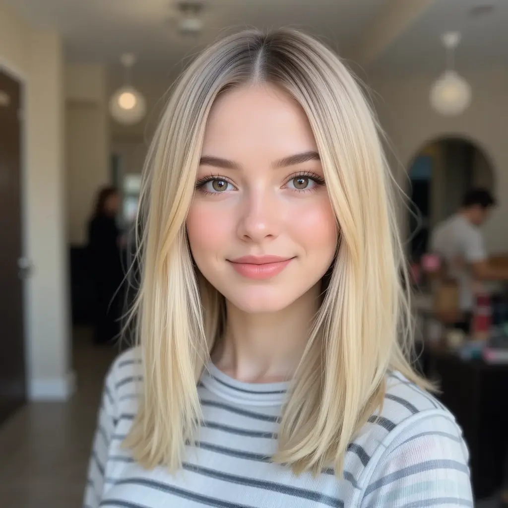 Center Part Shoulder Length