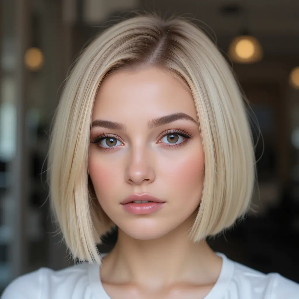 Chin-Length Blunt Bob