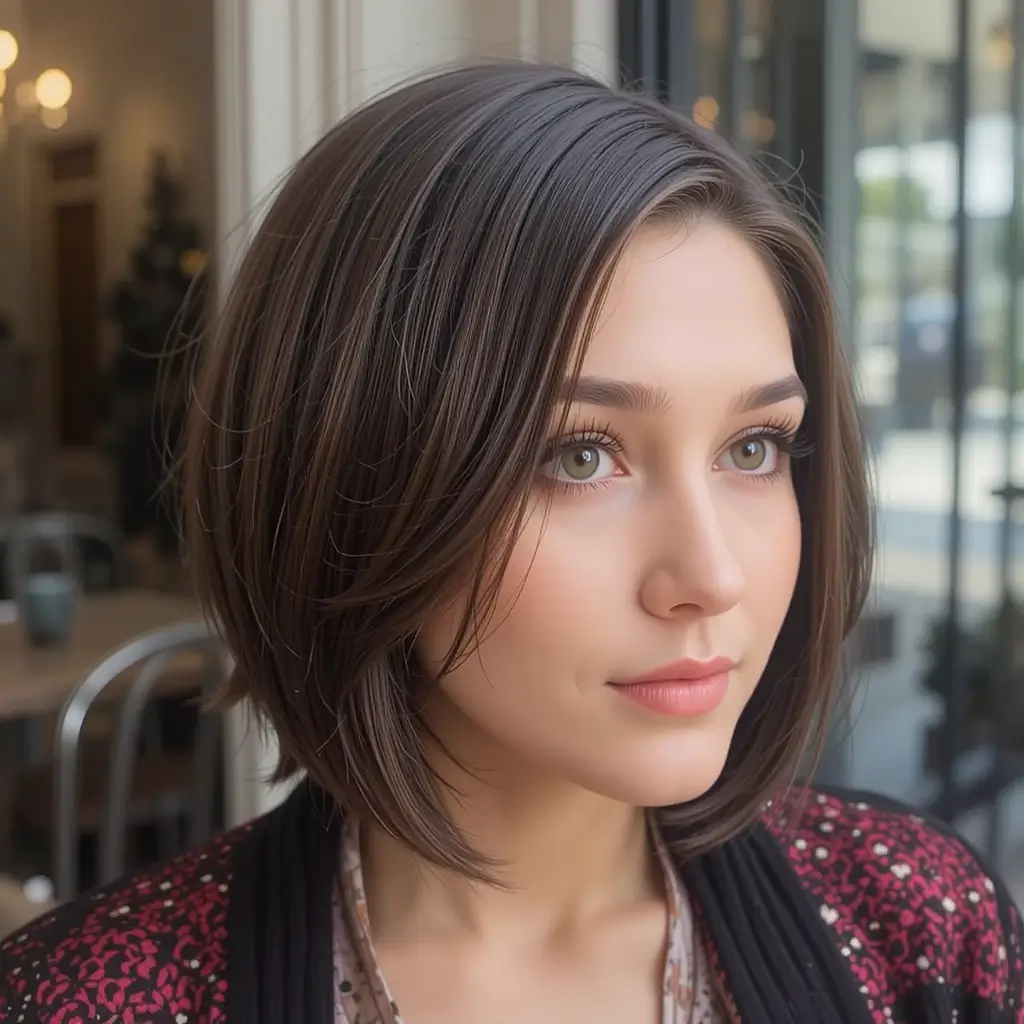 Chin-Length Bob with Side Part