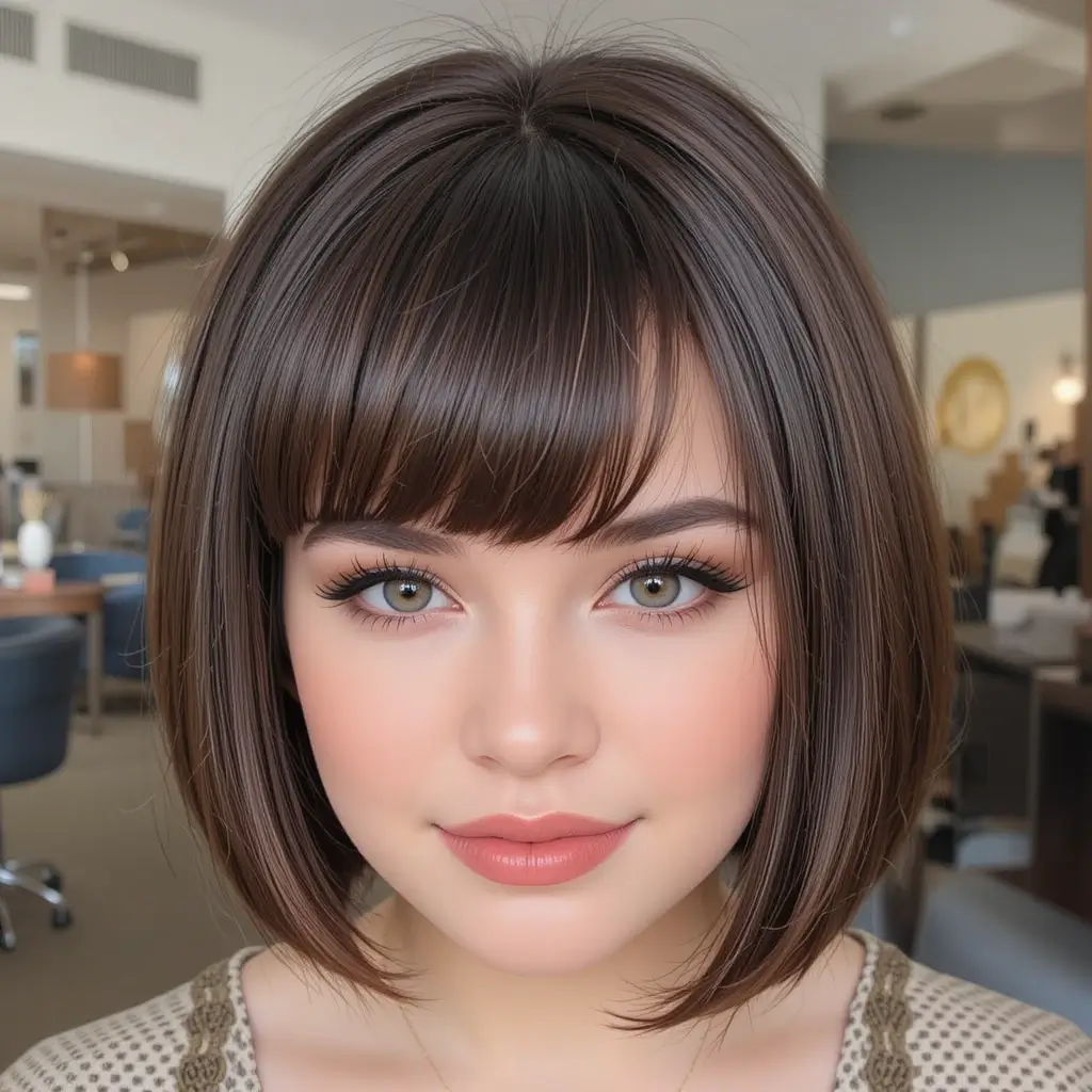 Chin-Length Cut with Flipped Ends