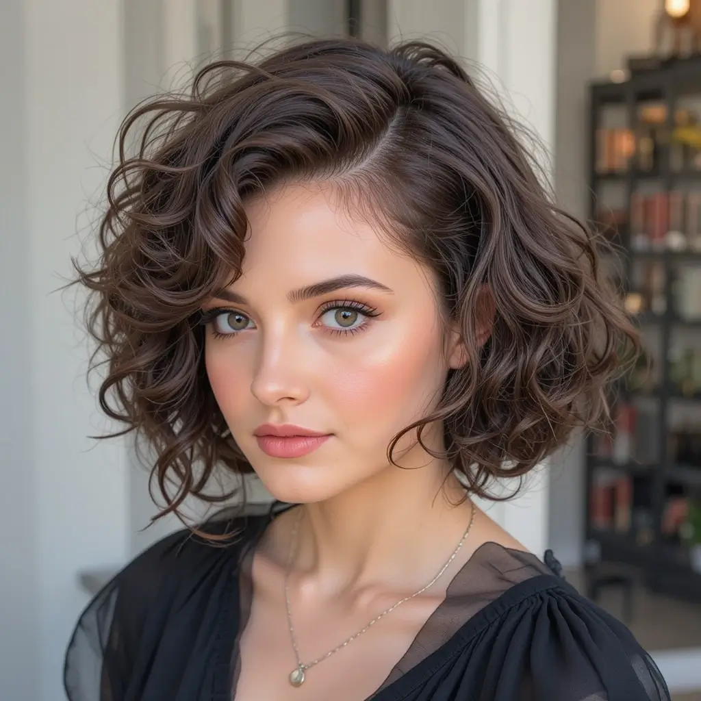 Chin-Length Spiral Bob Mod Cut